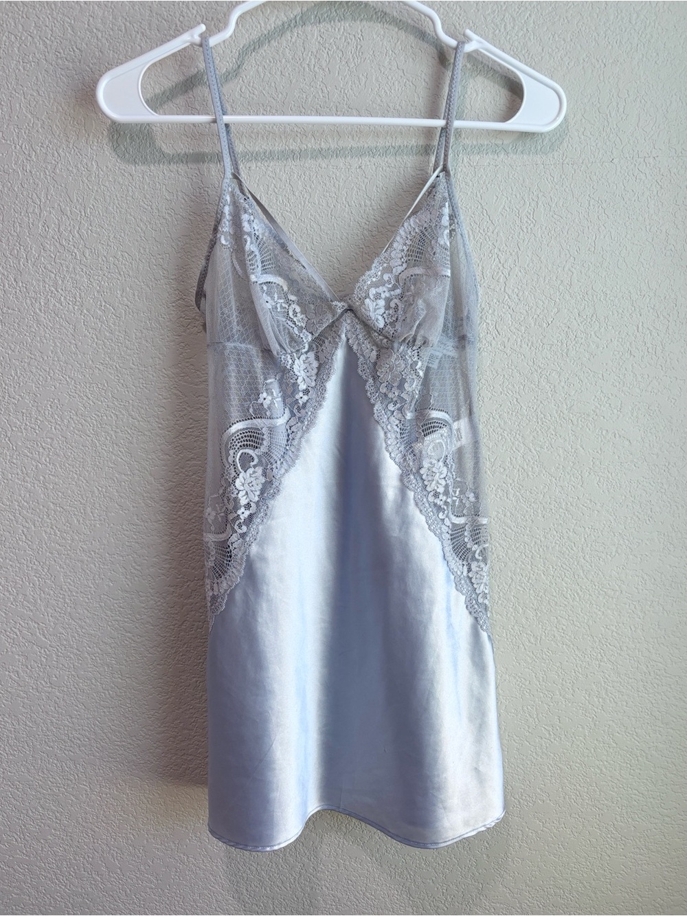 In Bloom by Jonquil Purple Satin Lace Slip Chemise Nightgown Women’s Size XS